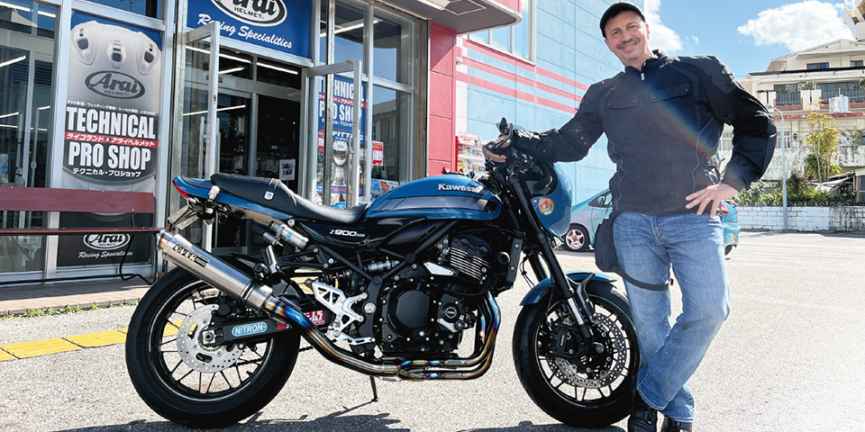 Z900RSCafe(2018)をお持ちのモレロさん。来店される度にどんどんカスタムされてます!!