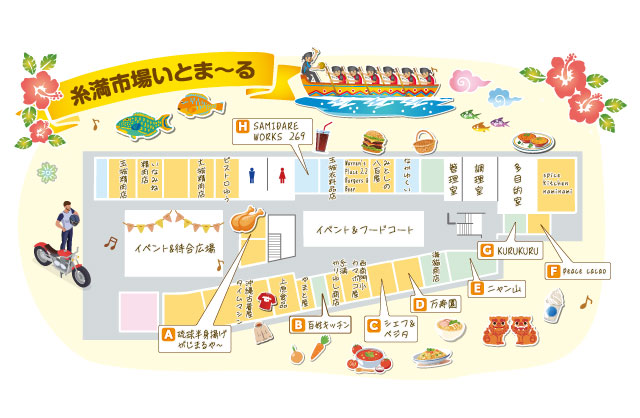 糸満市場いとま～るの施設内マップ